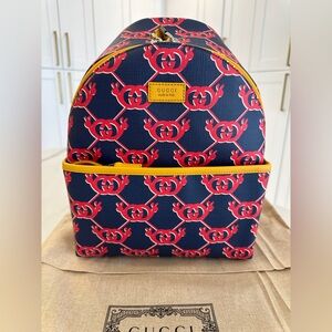 Gucci Interlocking GG Logo Print Backpack
